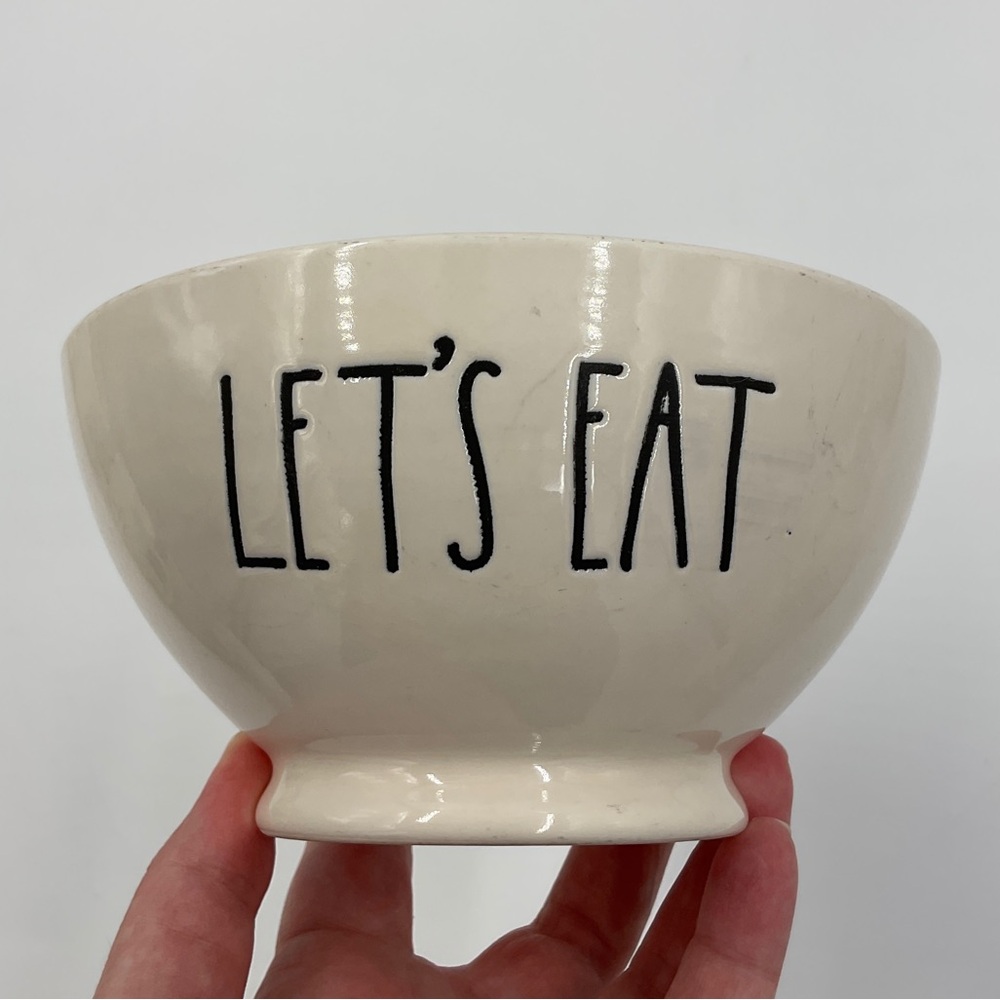 NWOT Rae Dunn by Magenta LET’S EAT Bowl for Cereal Ice Cream Soup or Snacks - Picture 14 of 14